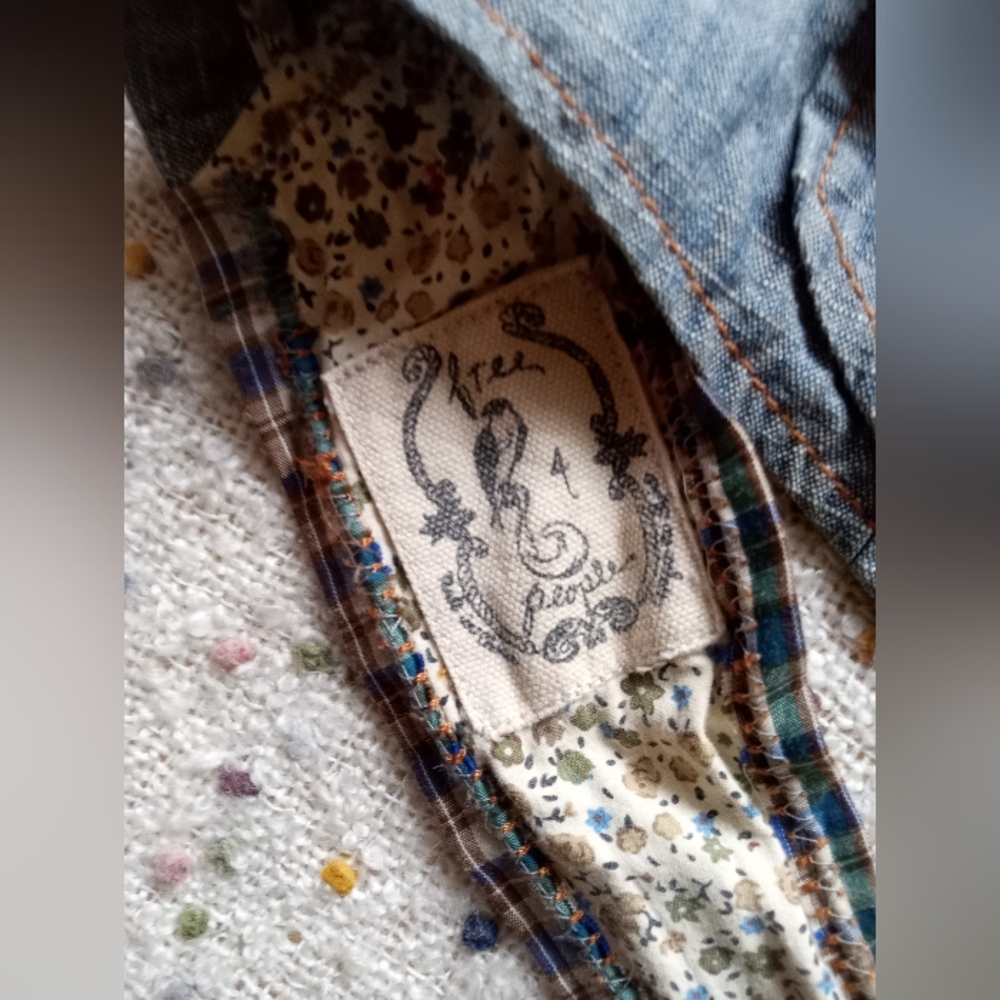 Free People Halter Neck Denim Vest Top - Picture 4 of 16